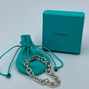 Tiffany & Co Silver Round Link Bracelet 8"